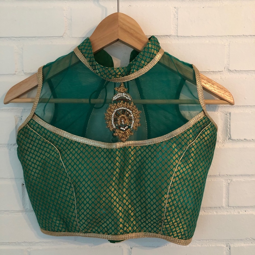 Silk saree blouse and scarf